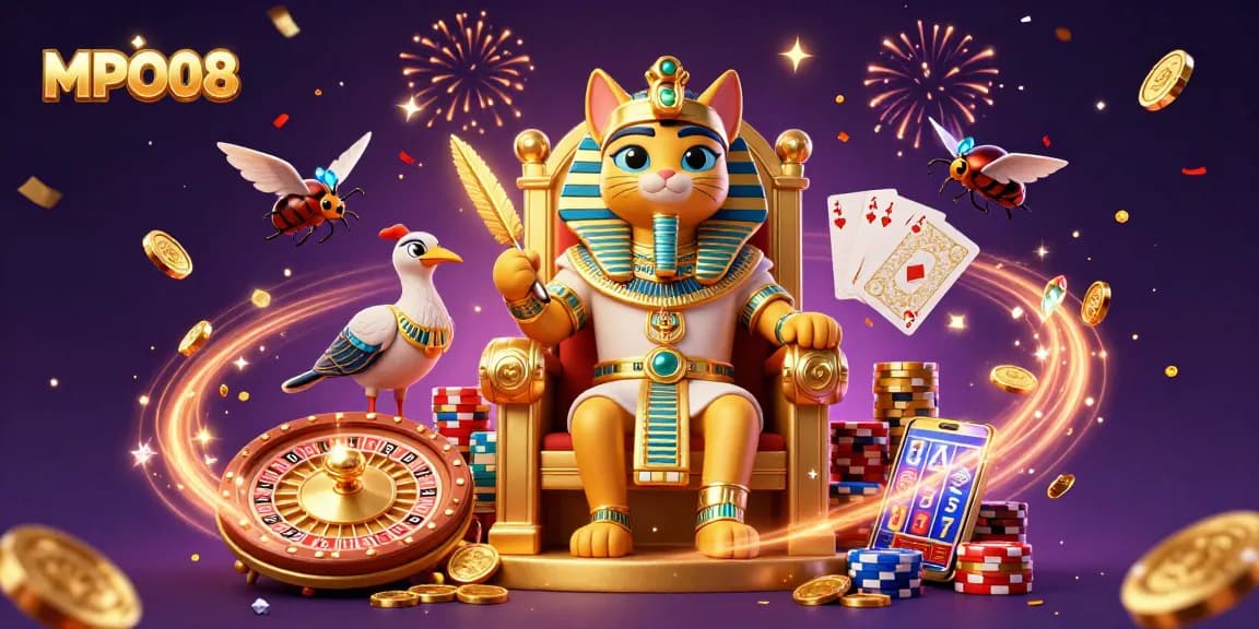 MPO08 offers an immersive gaming experience featuring dynamic characters, vibrant casino elements, and rich 3D visuals.