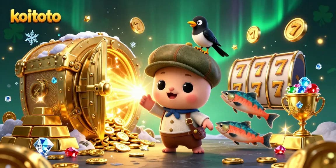 Experience the excitement of koitoto with lively characters and thrilling gold-filled slot game action.