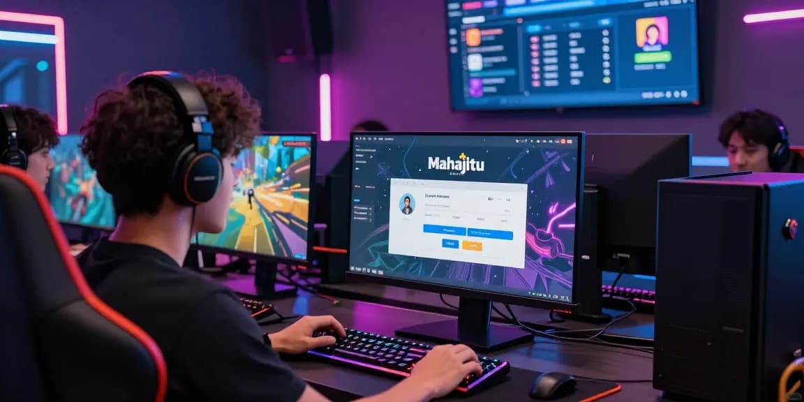 Engaging Mahajitu online gaming scene with vibrant graphics and user interface.