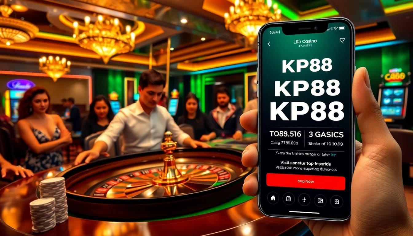 Players enjoying a game at KP88 casino with a professional dealer at the roulette table.