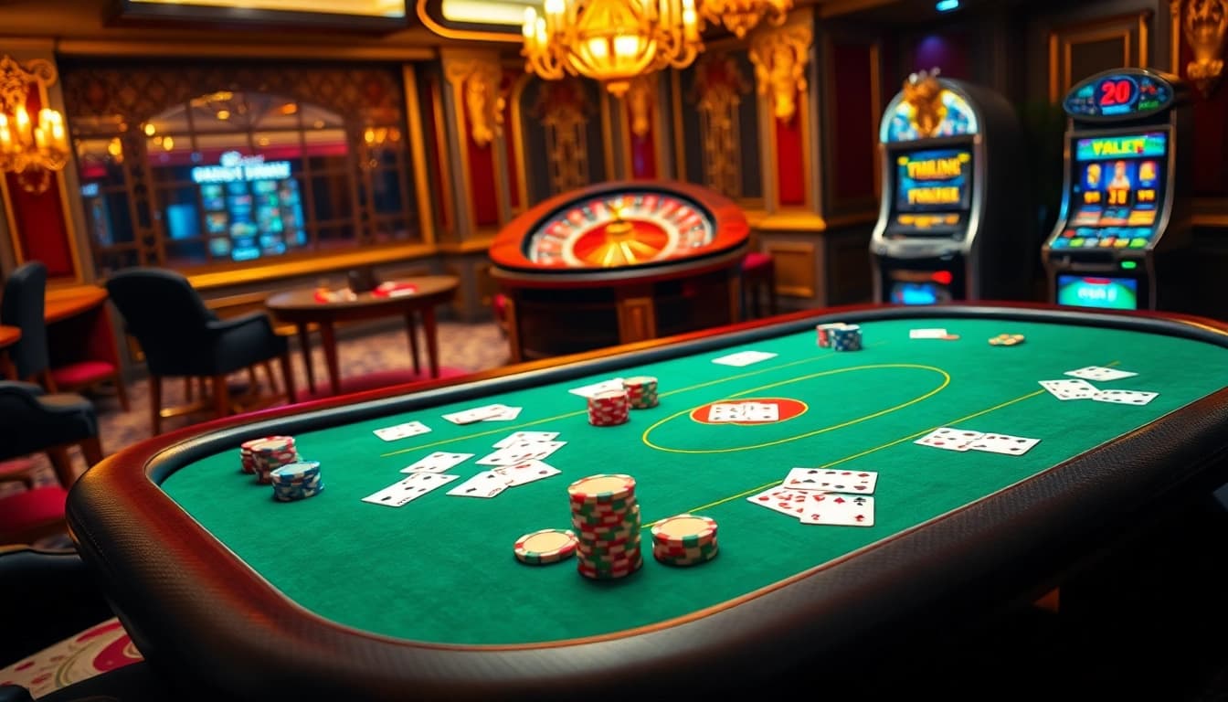 Play exhilarating casino games with f168 poker chips and vibrant roulette wheels for an immersive experience.