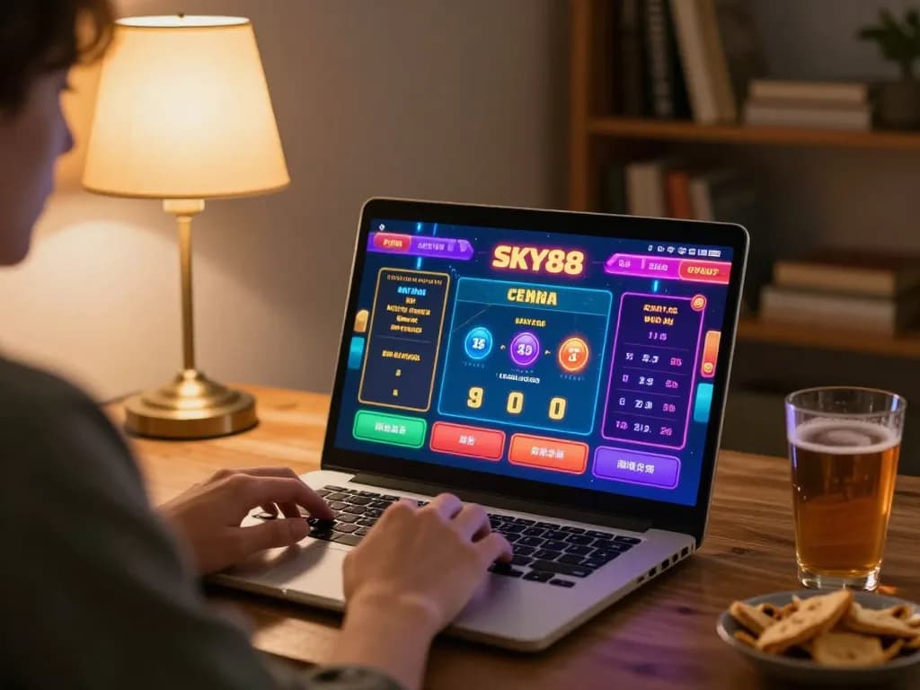Engage with thrilling gameplay on SKY88's online platform from the comfort of home