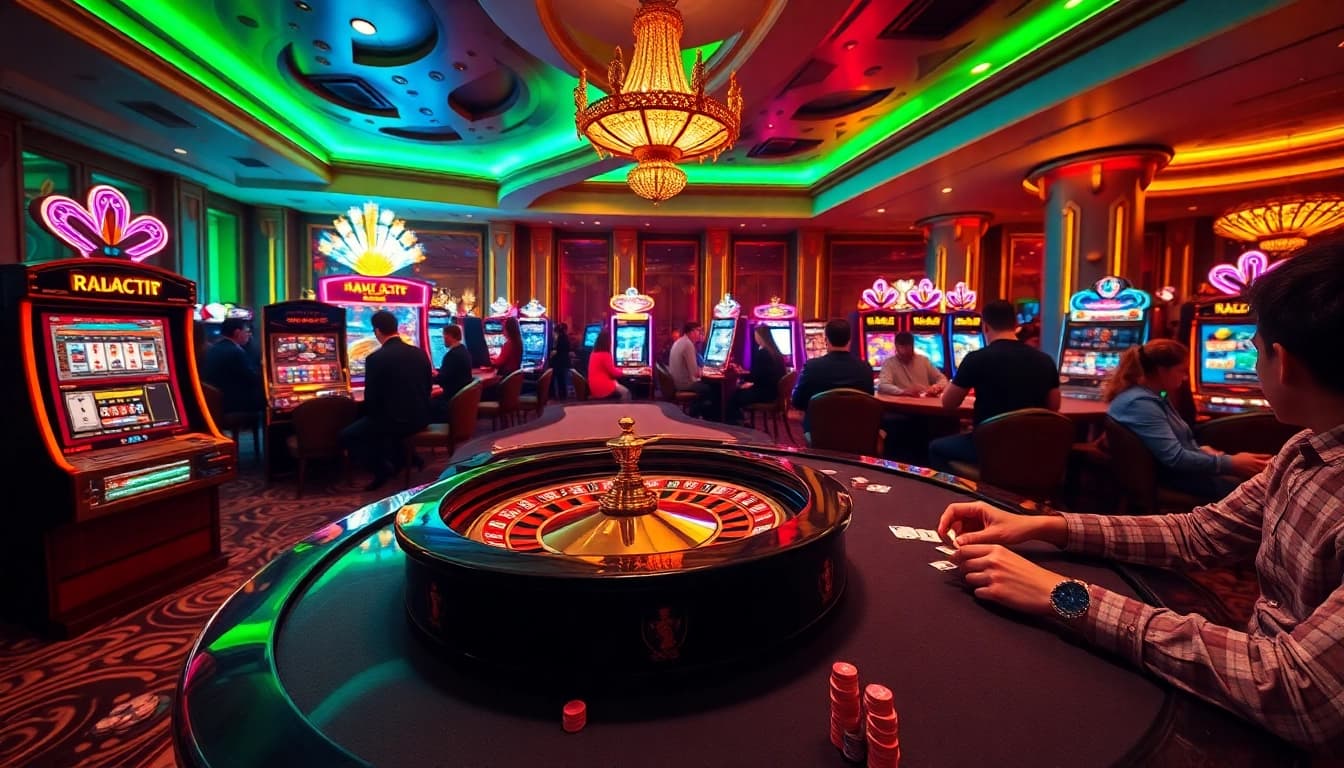 Engage in thrilling gameplay at RAJAGACOR, featuring dynamic slot machines and intense poker action.