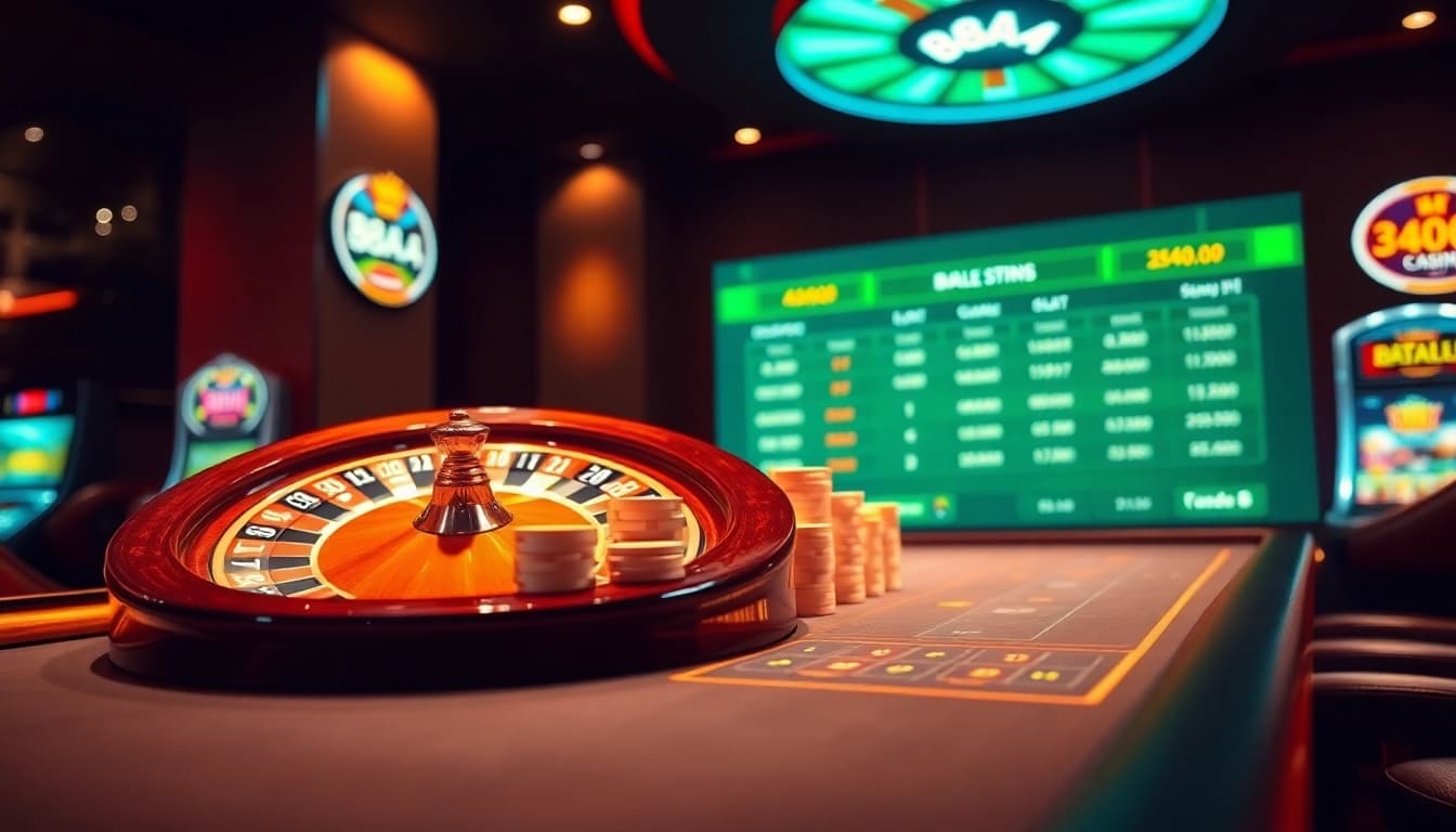 Play exciting casino games at 88aa with a vibrant online gambling setup.
