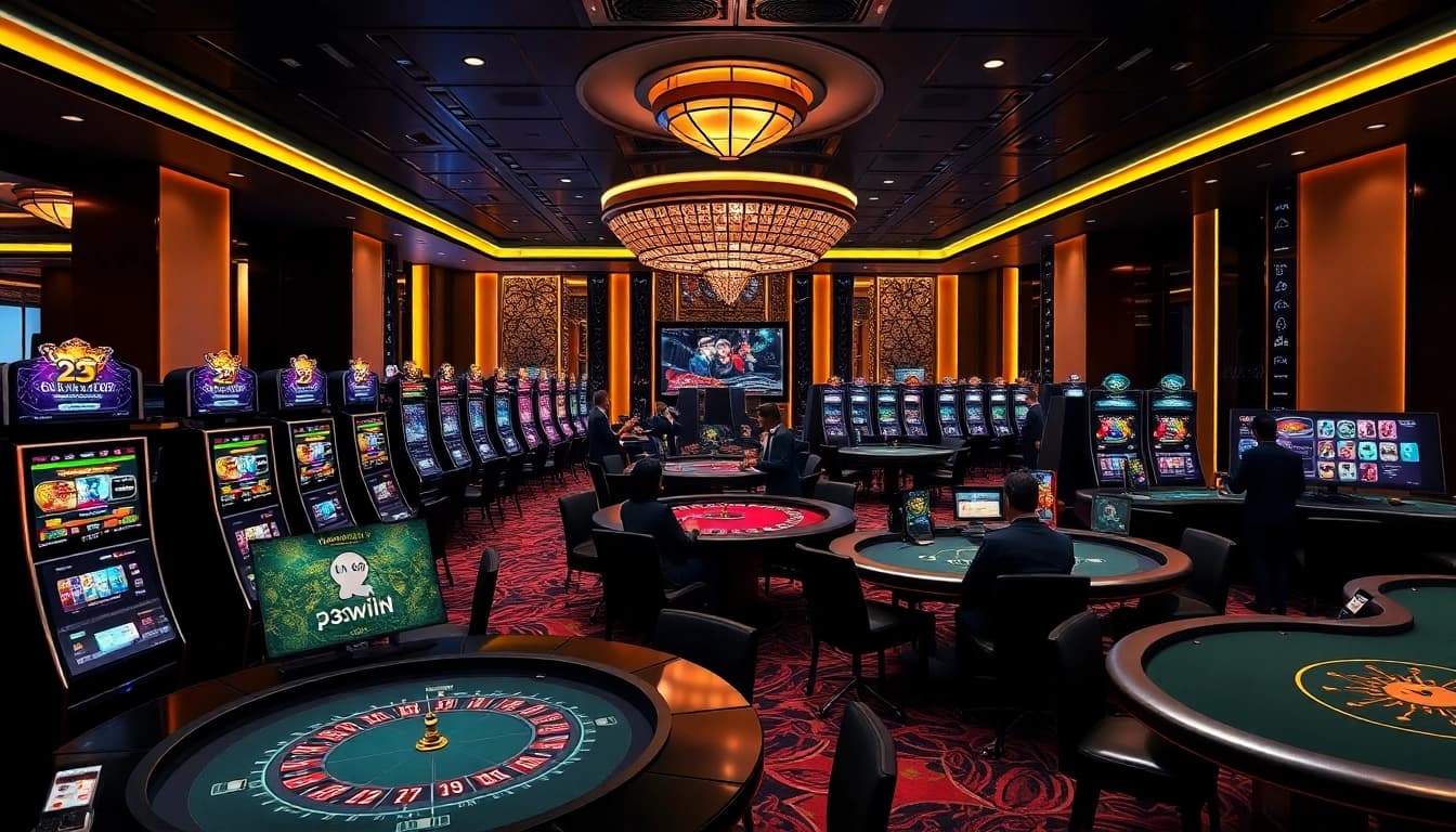 23win casino atmosphere showcasing excitement and luxury in online gaming