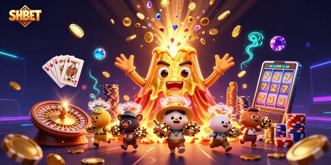 Join in exciting gaming moments at SHBET featuring triumphant volcano and treasure!