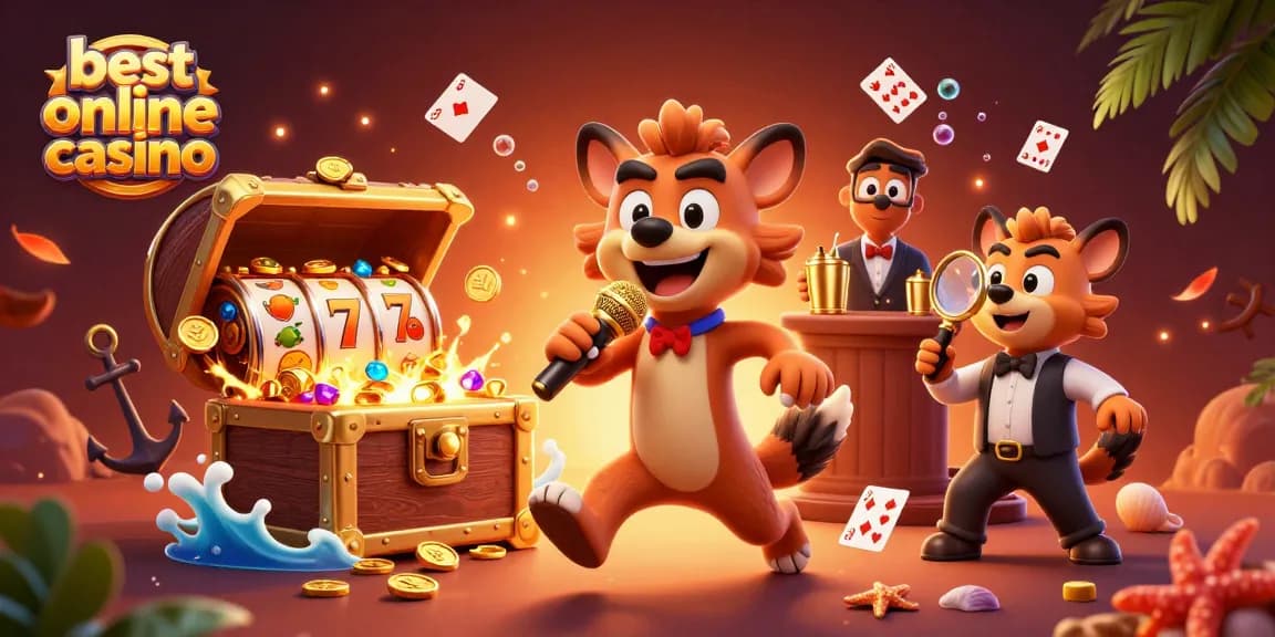 Experience the thrill at the best online casino featuring hyenas in a vibrant, action-packed scene.