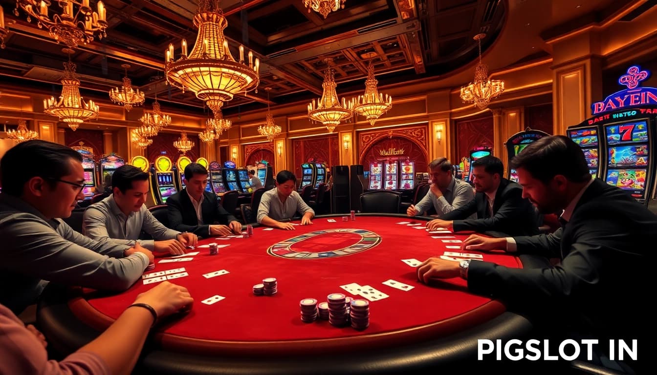 Experience high-stakes poker and slot machine excitement with PGSLOT IN at luxury casinos.