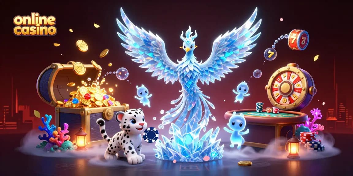 Experience vibrant gaming at an online casino with exciting animated characters and rich casino elements.