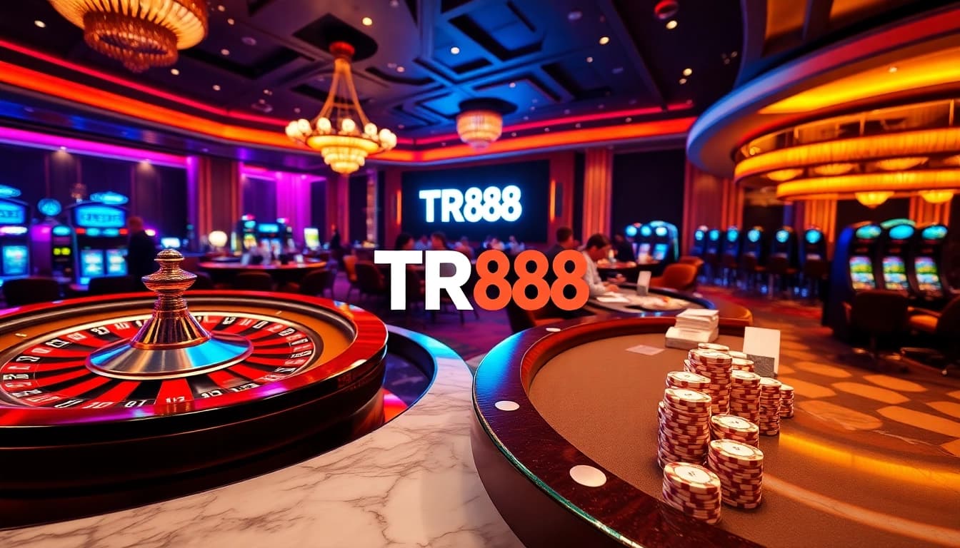 Players engaging at a TR88 casino table, immersed in thrilling gambling action.