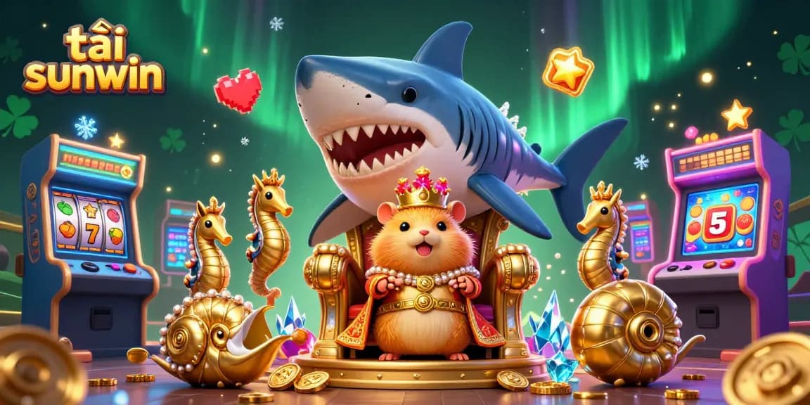 Join the fun with tải sunwin as the hamster king claims his throne in this vibrant casino scene.