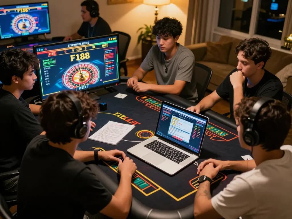 Players enjoying roulette at F168 online casino, showcasing live dealer excitement.
