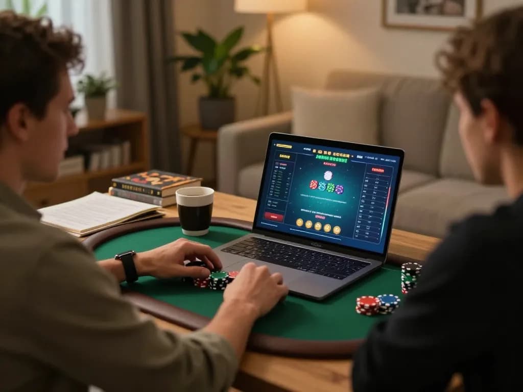 Player experiences strategic online gaming at home with gg88 guru interface visible
