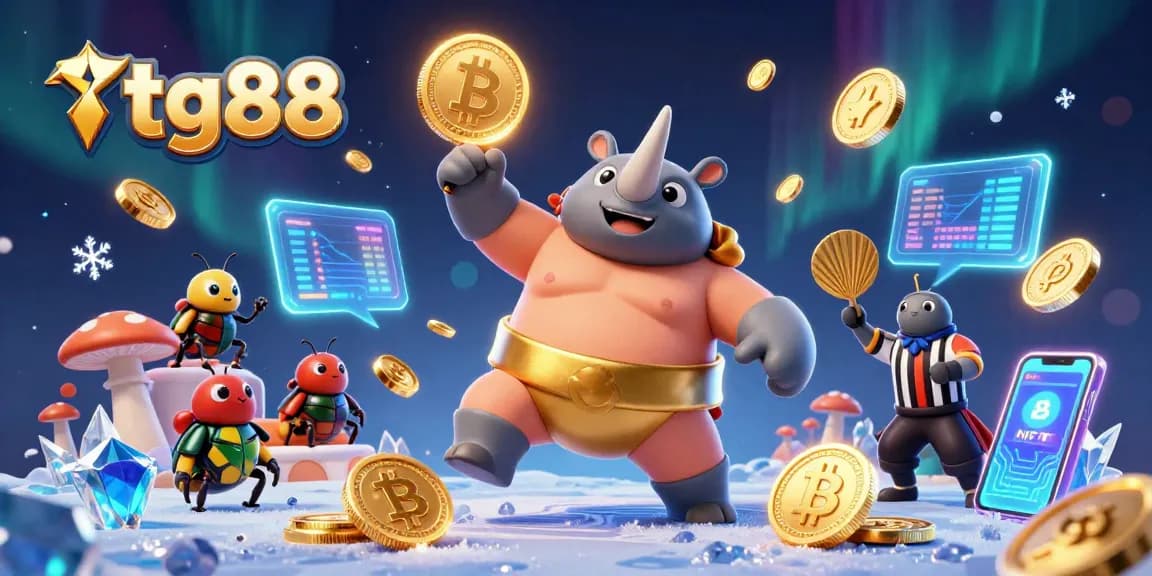 Experience thrilling gameplay at tg88 with the sumo champion beetle amidst flying coins