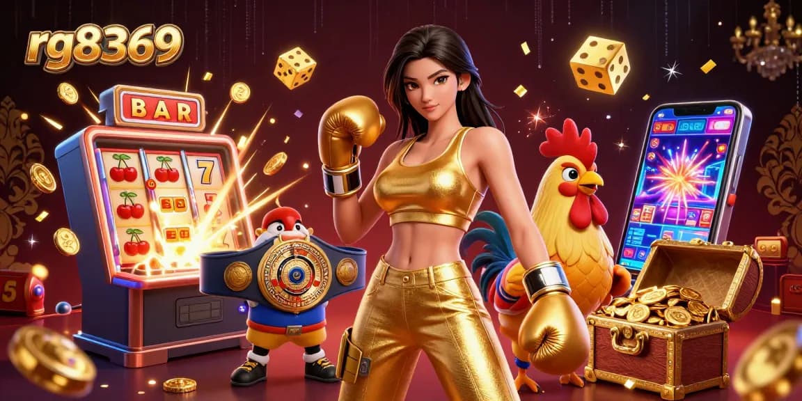 Experience the exciting world of rg8369 with vibrant casino-themed characters and dynamic game elements.