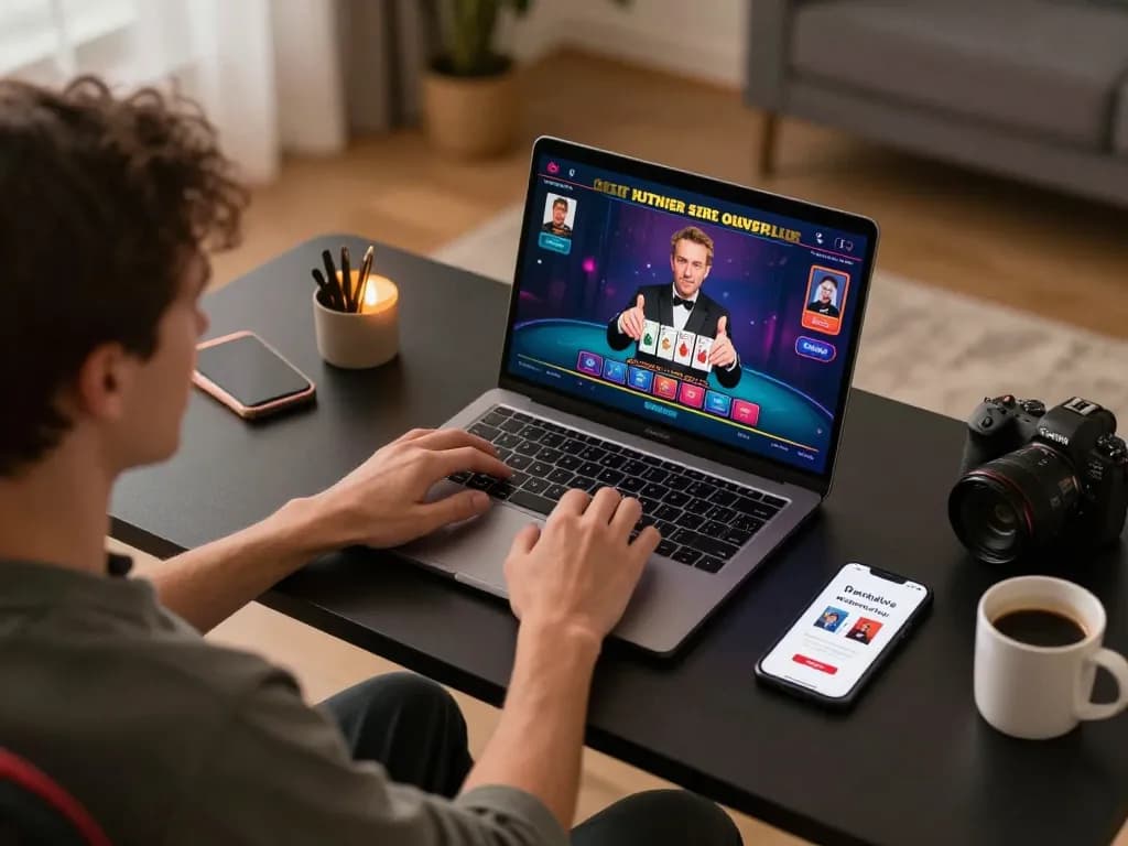 Dewalive Login showcased on smartphone while playing online blackjack at home with warm lighting.