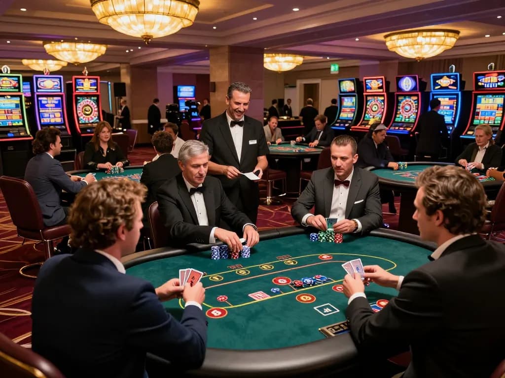 Experience the excitement of ta88 casino with vibrant poker gameplay and engaging dealers.