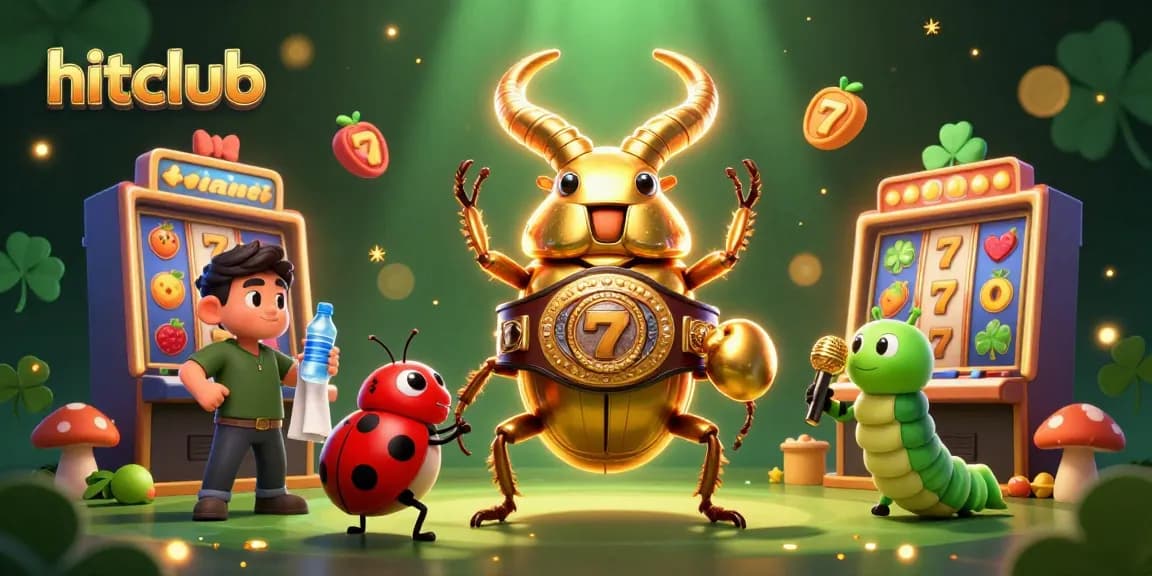 Engage in hitclub's exciting casino experience with vibrant slot machines and animated characters.