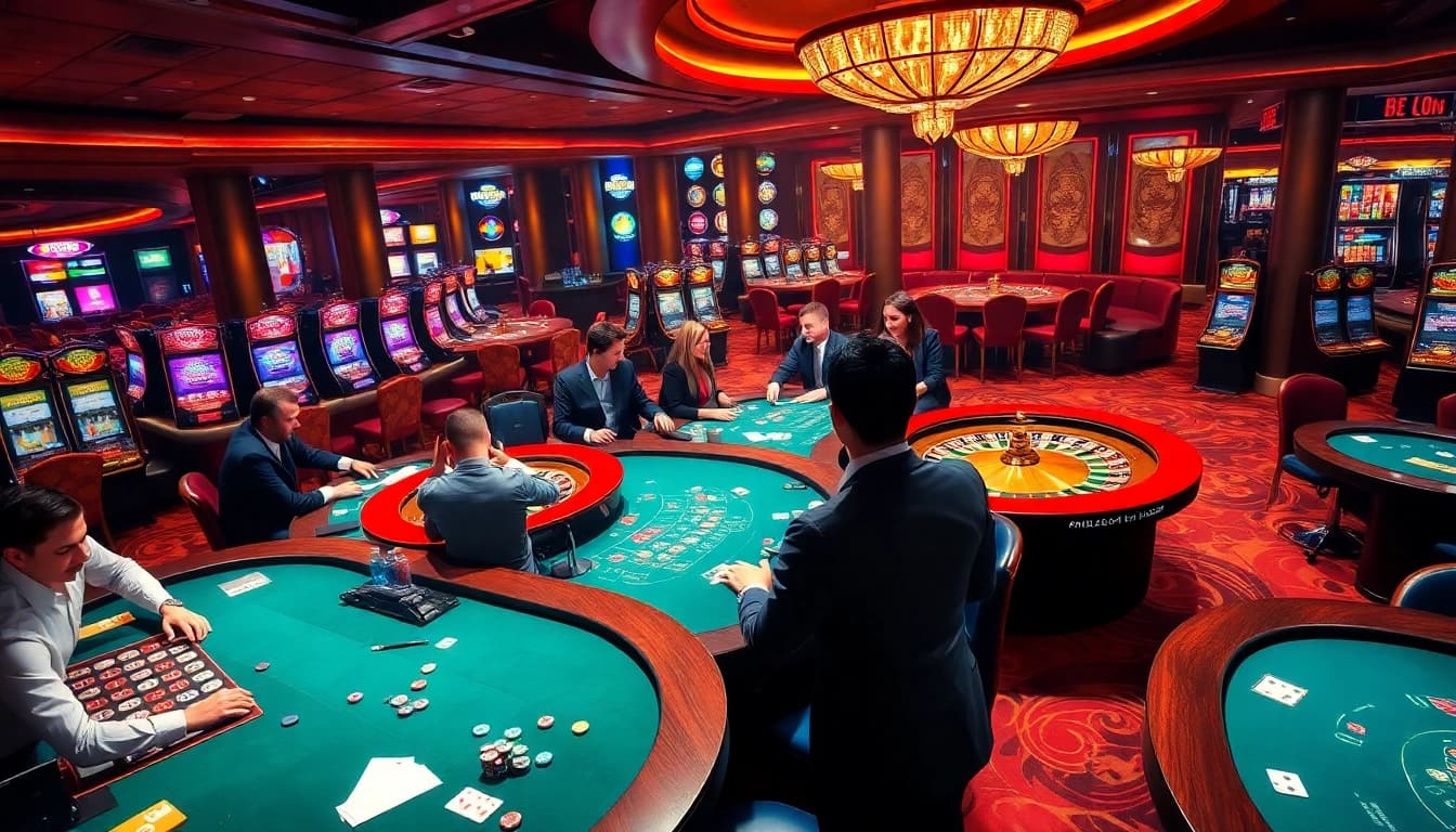 Engage in exciting live casino action at https://tg88u.com/, showcasing players at blackjack and roulette tables.