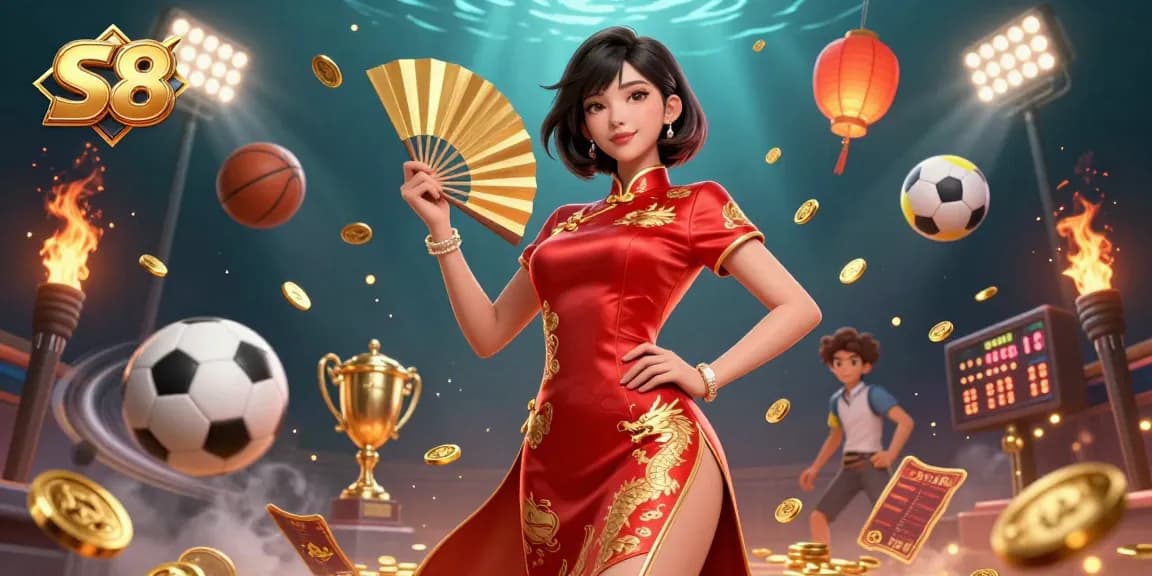 S8 players enjoying exciting casino action with vibrant elements and gold coins in a dynamic scene.