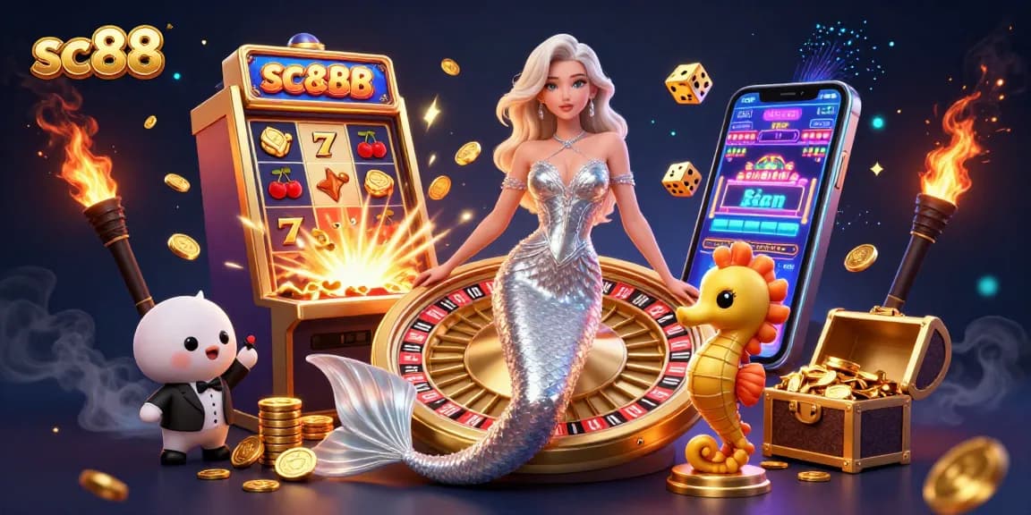 Experience thrilling gameplay at sc88 with vibrant casino graphics and engaging characters.