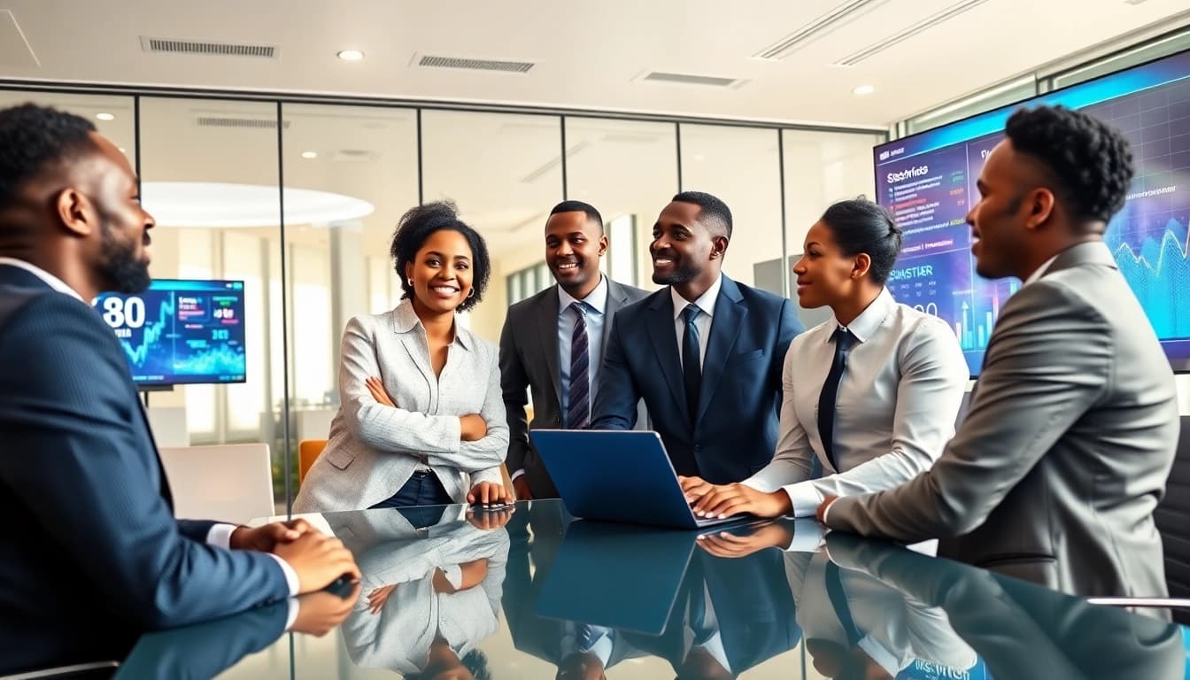 A dynamic meeting showcasing Africa igaming news discussions among young professionals.