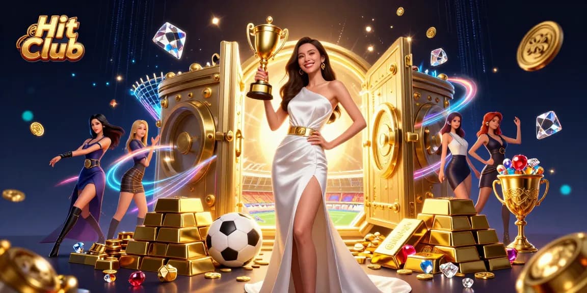 Win big at Hit Club with exciting trophies and vibrant casino elements.