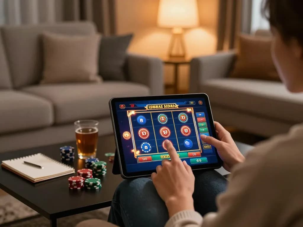 Discover engaging online gaming at Nhà cái Vk88 with vibrant slots and a cozy setup.