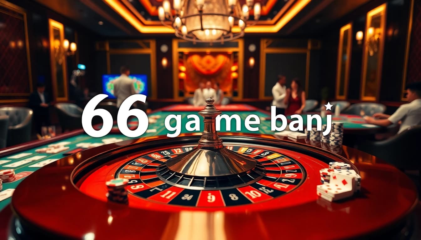 Engaging players enjoying 68 game bài at a vibrant casino table with poker chips and cards.
