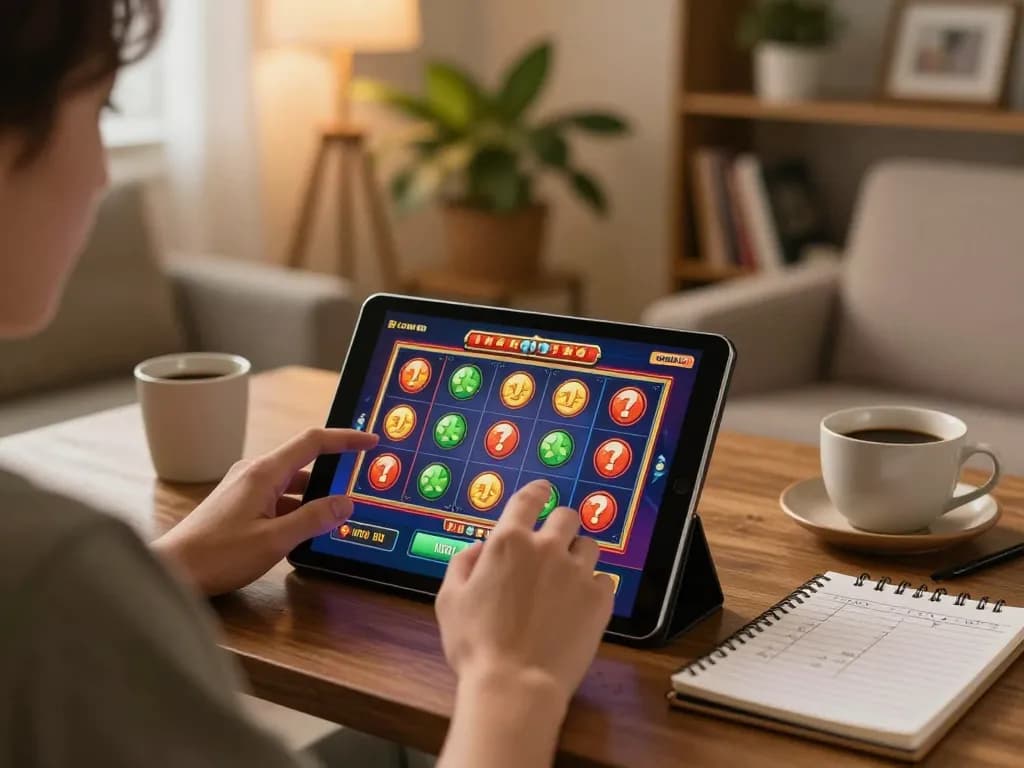 Engage with bonus new member in an online slot game setup featuring vibrant displays and strategy notes for responsible gaming.