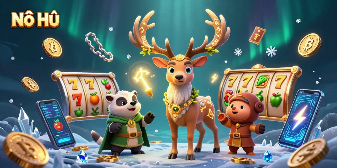 Engage in Nổ Hũ with vibrant slot reels and dynamic elements enhancing gameplay.
