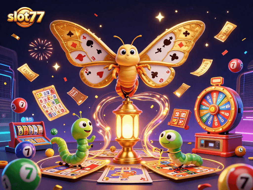 Win big with slot777 in this vibrant, dynamic casino scene packed with colorful elements!