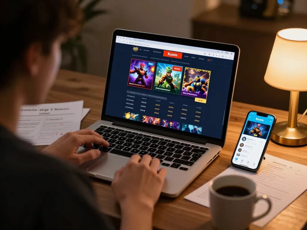 Engaging in kuwin đăng nhập online gaming with a cozy atmosphere at home, showcasing betting strategy.