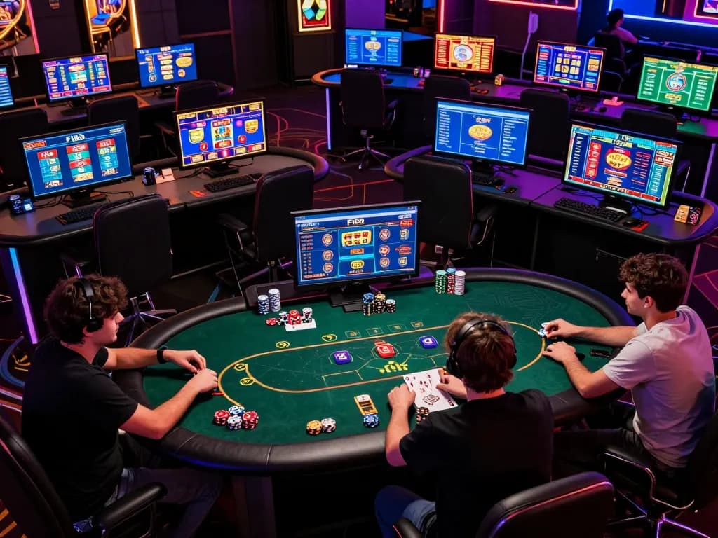 Engaging in the exciting F168 online gaming experience with multiple screens showcasing casino games and strategies.