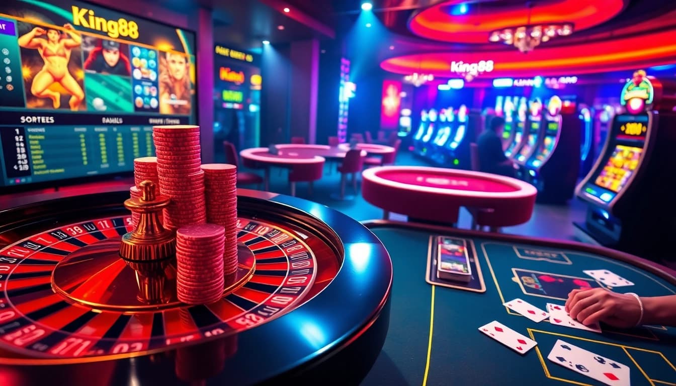 Experience the excitement of king88 with a vibrant online casino featuring roulette, poker, and slot games.