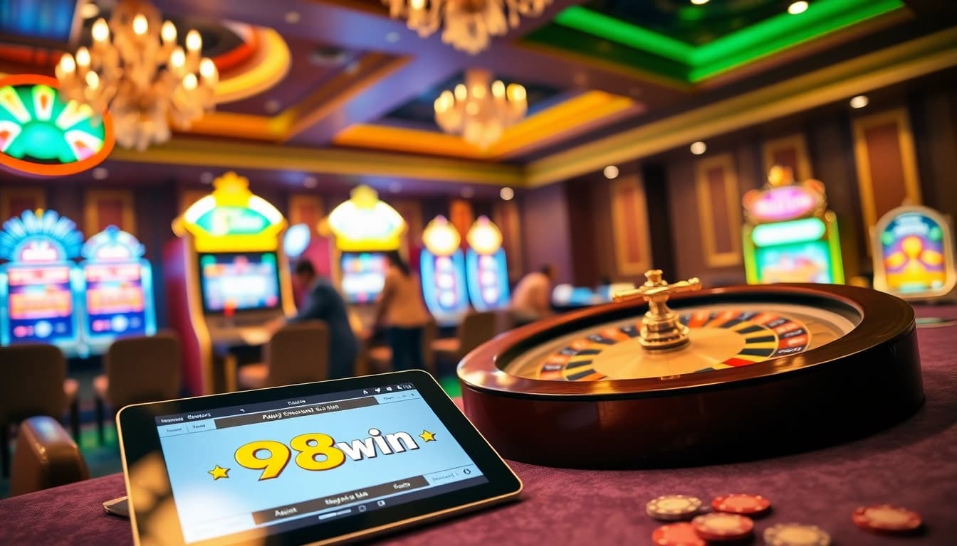 Experience thrilling gameplay at 98win with exciting slot machines and poker tables.