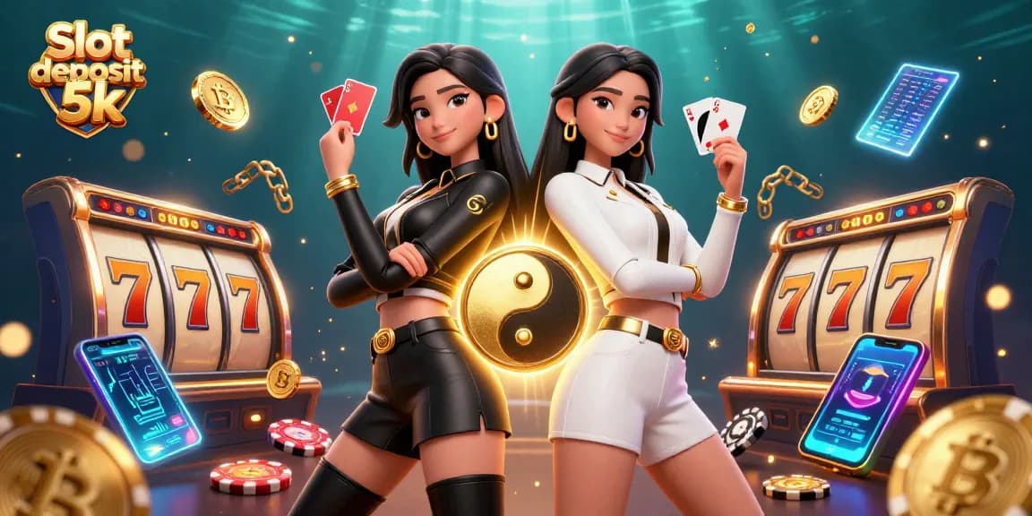 Engage in thrilling gameplay with Slot deposit 5k featuring vibrant characters and casino elements.