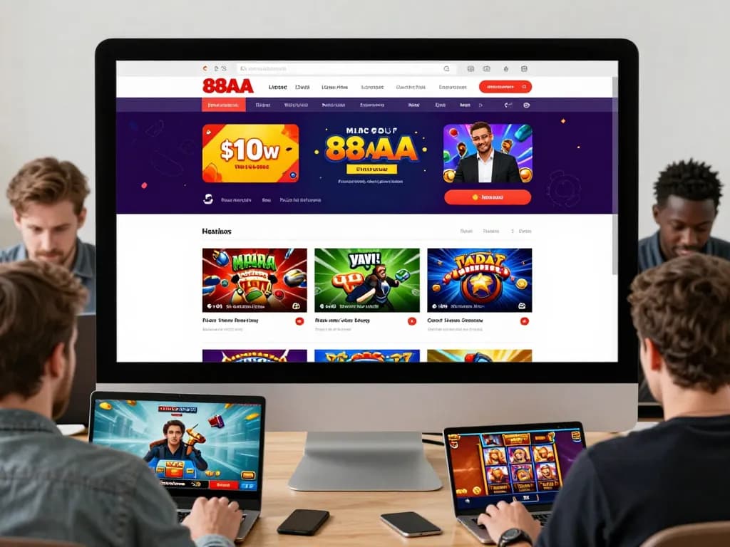88AA online gambling platform showcasing user-friendly interface with diverse players engaged in betting activities.
