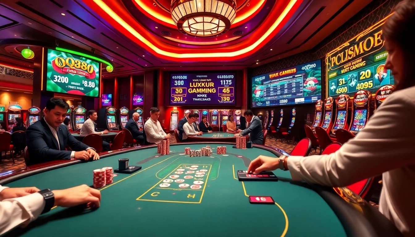 Experience thrilling gameplay at qq88.life with modern casino tables and vibrant slot machines.