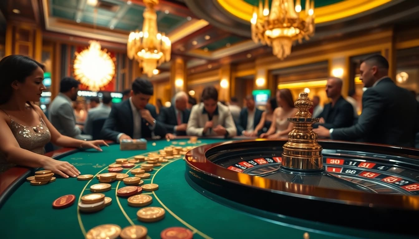 SBOBET menawarkan pengalaman kasino yang mengesankan dengan pemain yang terlibat dalam permainan roulette.