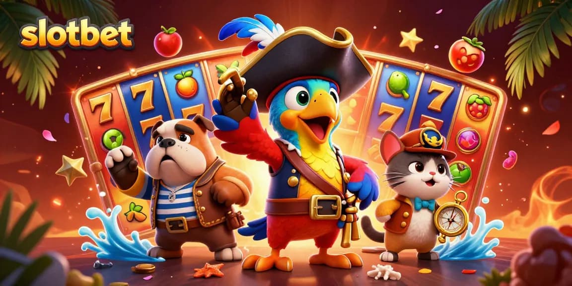 Experience thrilling slotbet gaming with animated characters and vibrant slot elements in action.