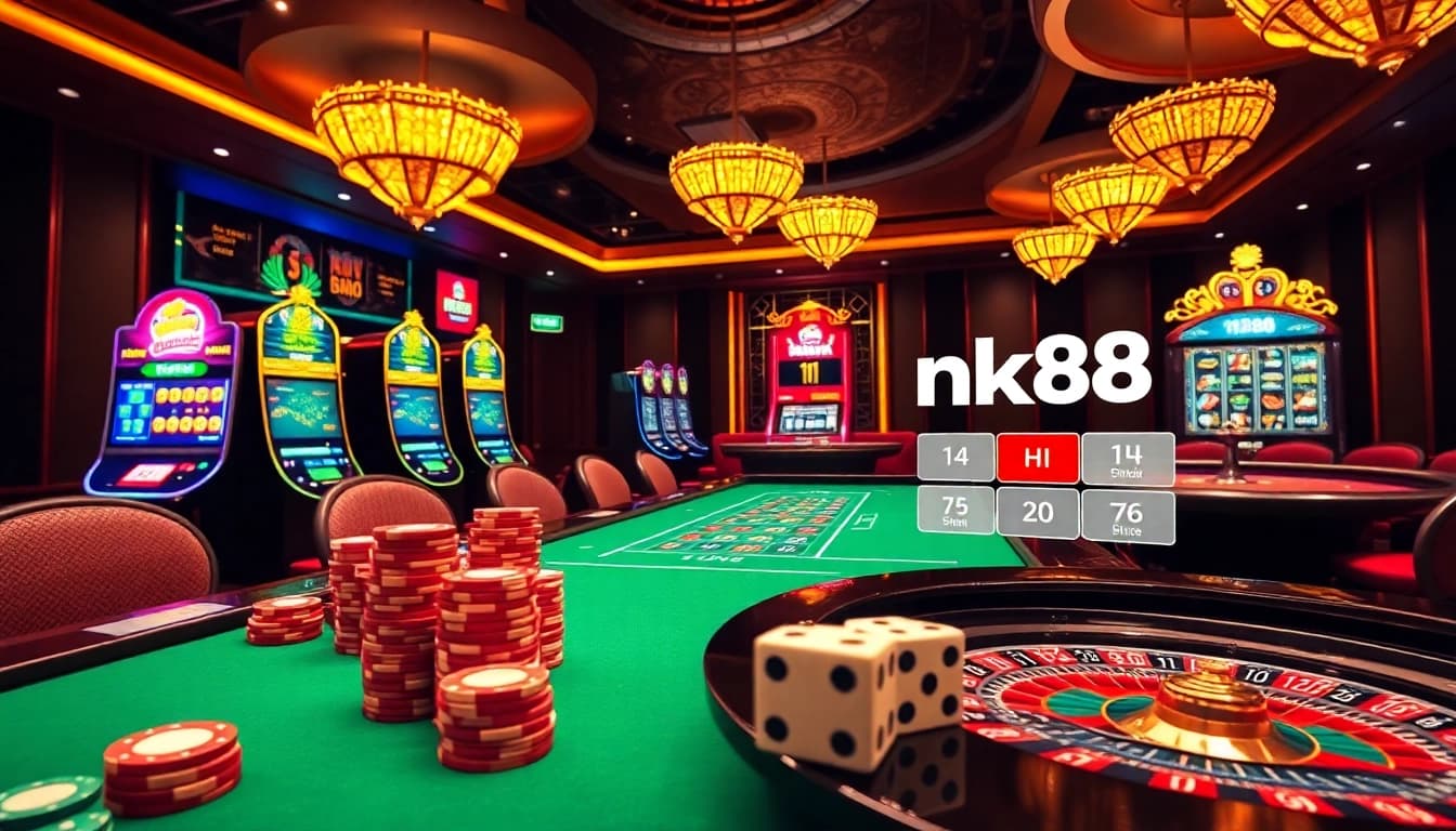 Experience the thrill of betting at nk88 surrounded by vibrant casino games and dynamic atmosphere.