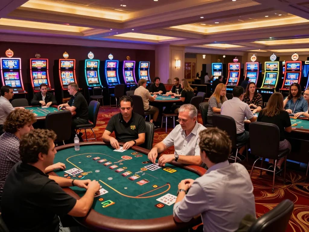 Players enjoying casino games at tip88 with vibrant atmosphere and professional dealers