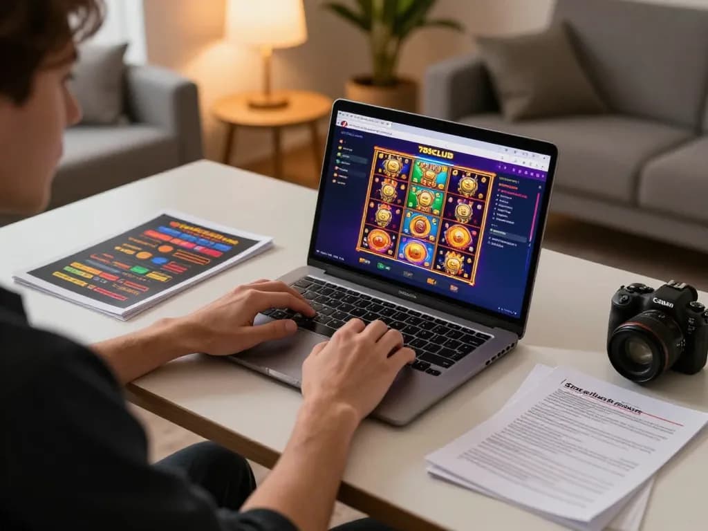 Engaging gameplay on 789CLUB platform with a player immersed in online slots.