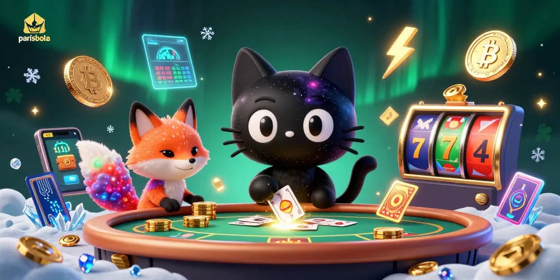 Experience the thrill of parisbola's cosmic casino with a captivating 3D illustration.