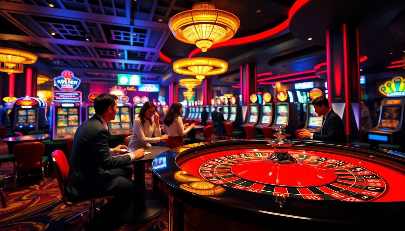 Experience the thrill of Nova88 casino with vibrant roulette action and dynamic gaming atmosphere.