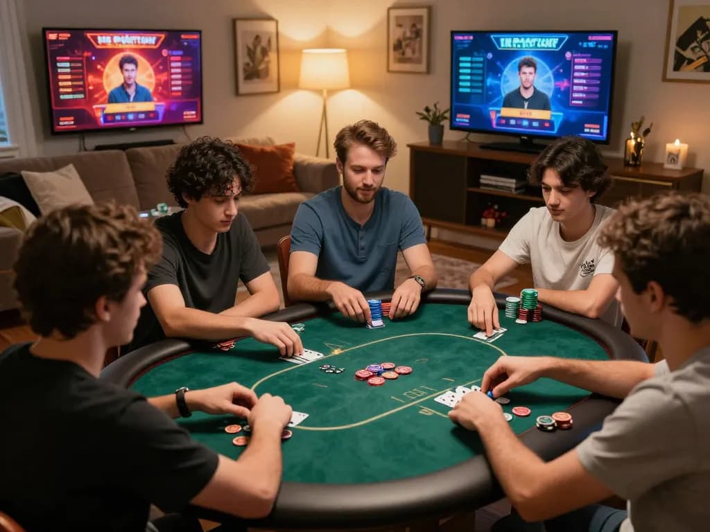 Pemain yang terlibat dalam permainan poker online di uxplora, menampilkan fitur interaktif dan lingkungan yang vibrant.