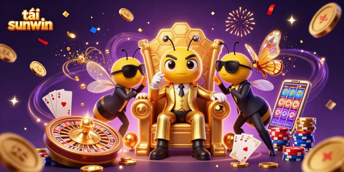 Spin to win with tải sunwin as the bumblebee mob boss leads in a dynamic casino scene.