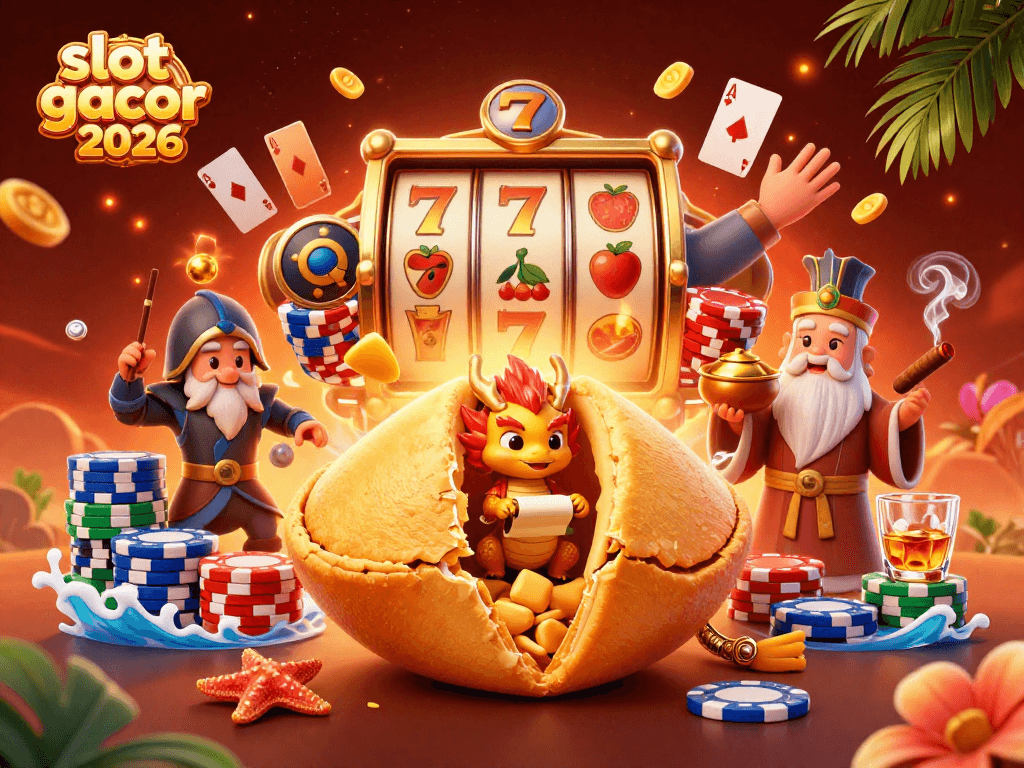 Engage with slot gacor 2026 featuring a dynamic casino scene full of vibrant characters and gaming elements.