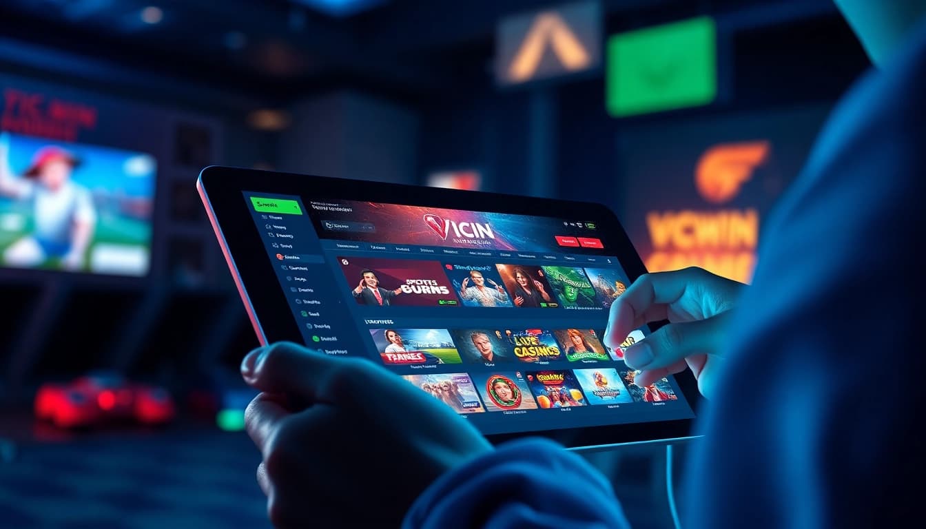 Experience VICWIN's exciting online gaming interface featuring dynamic betting options and user engagement.